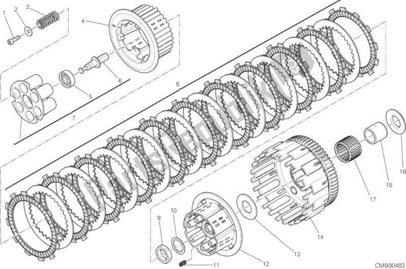 Toutes les pièces pour le Embrayage du Ducati Monster 797 Brasil 2018